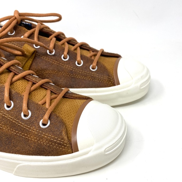 💖MEGA SALE💖Converse Jack Purcell Vantage Crush   Brown Leather Men’s  172932C - Picture 9 of 11